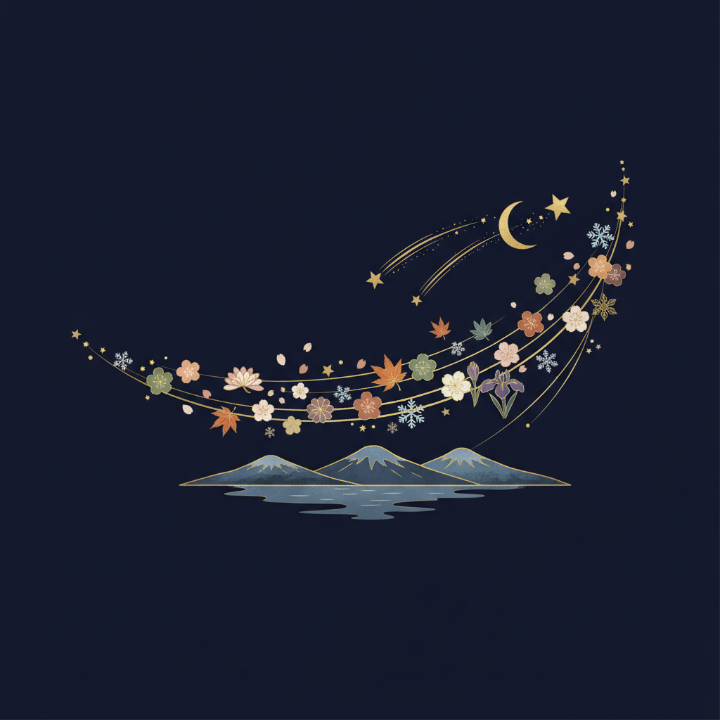 七夕の願い事と占い｜星に願いを届ける開運リチュアルのイメージイラスト