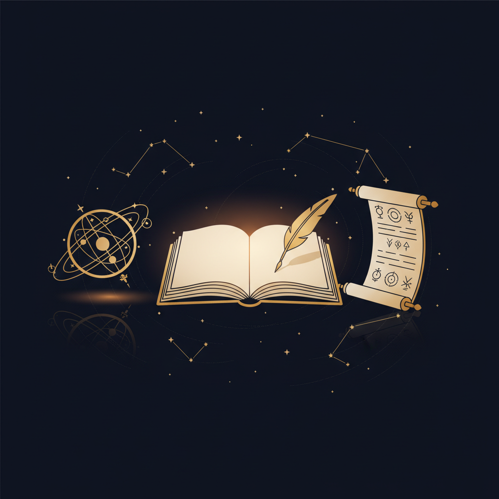 ペイジとナイトのカードが光の中に浮かぶイメージ