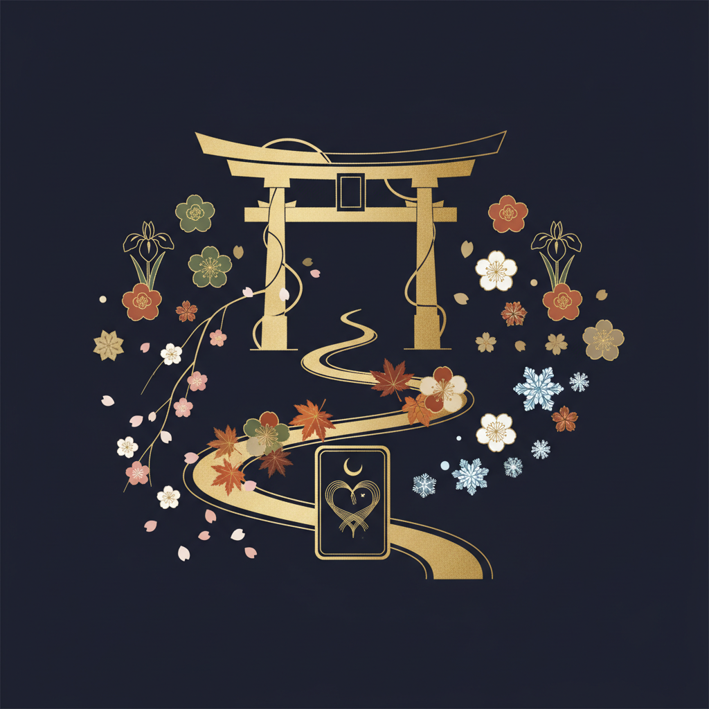 タロットカードが並んだテーブルとキャンドル、神秘的な占いの雰囲気