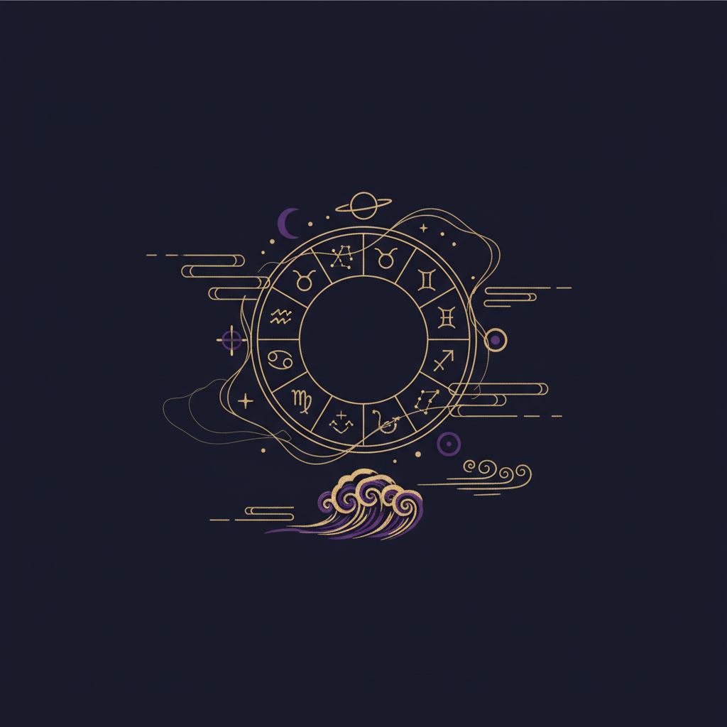 風と水のエレメントの星座を象徴するイメージ