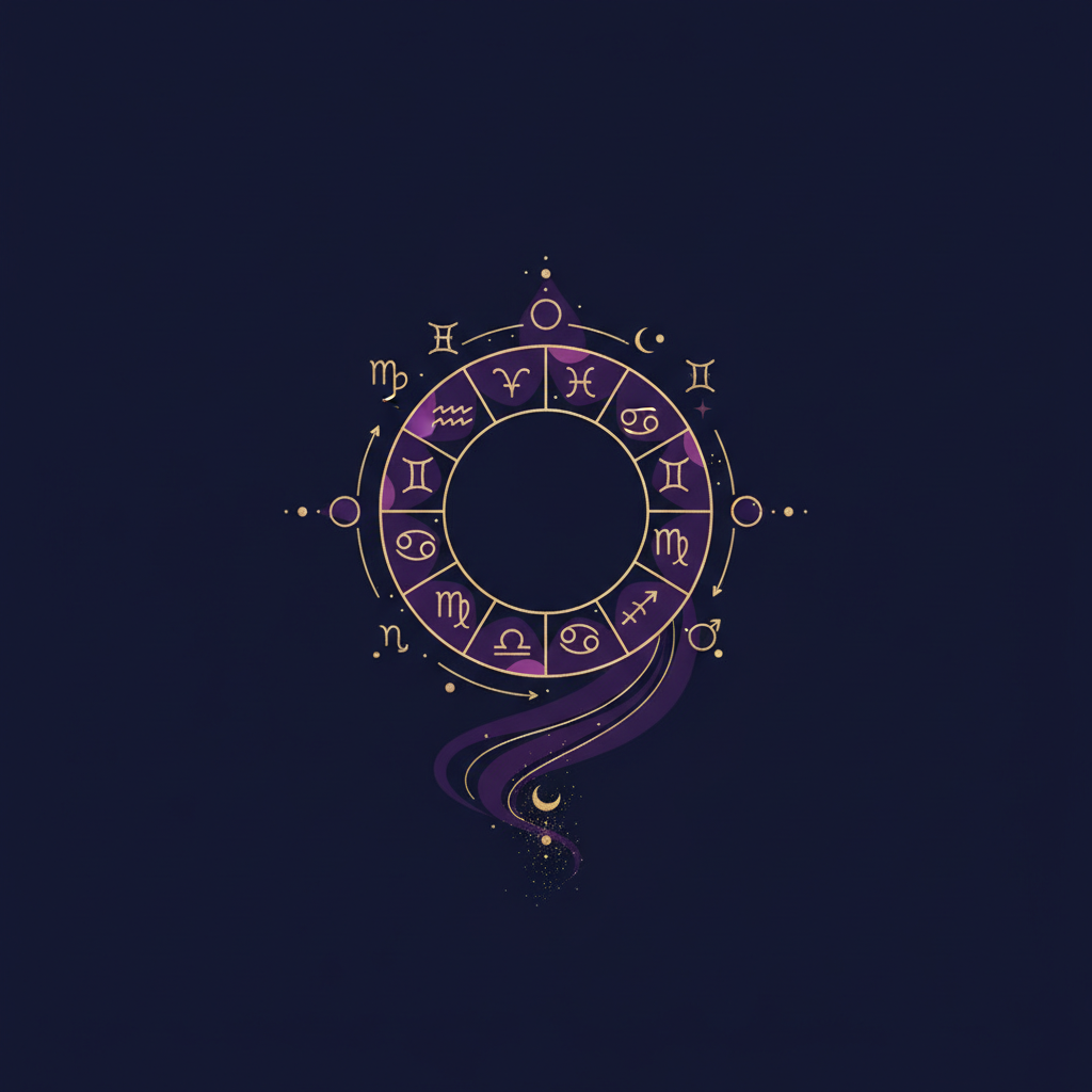 星座と趣味の相性を表す星空と12星座のイラスト