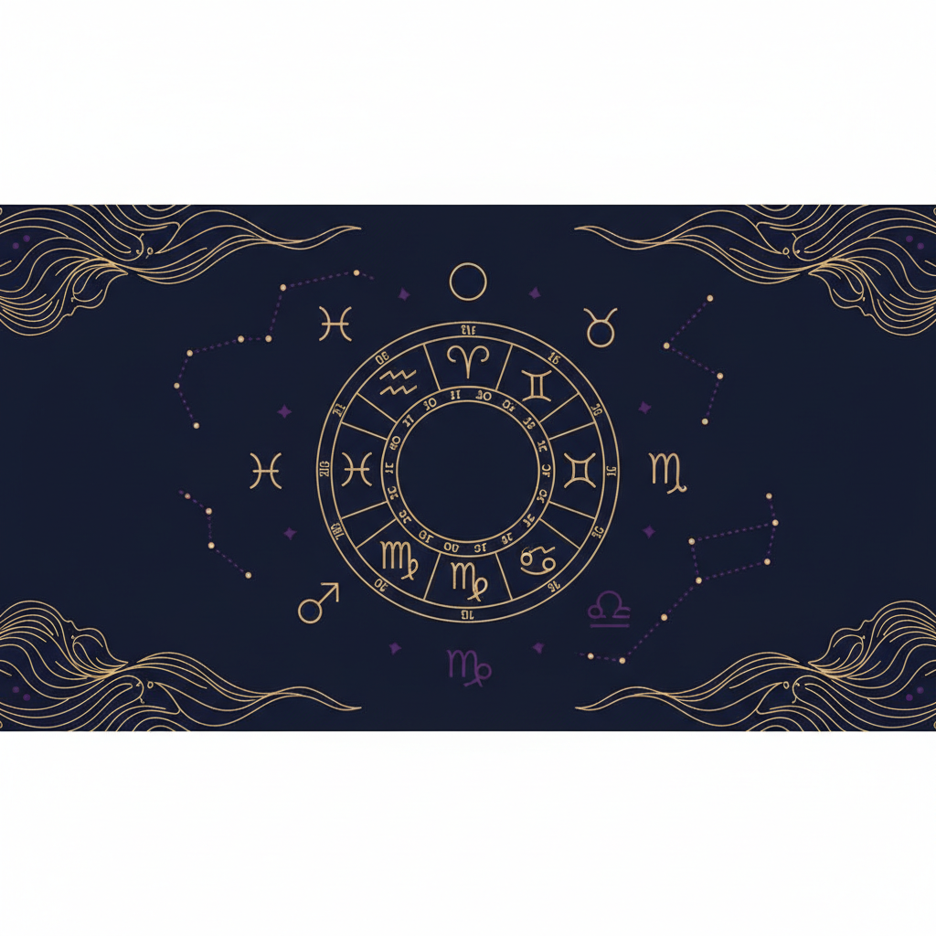 アウトドアを楽しむ人々と星座のシンボルを組み合わせたイメージ