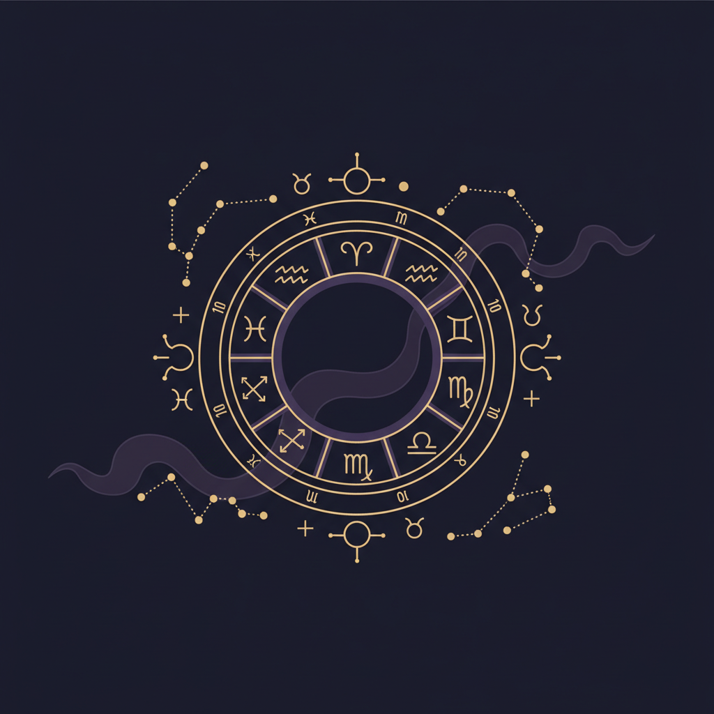 ラッキーカラーと星座エネルギーのつながりを表す幻想的なイメージ