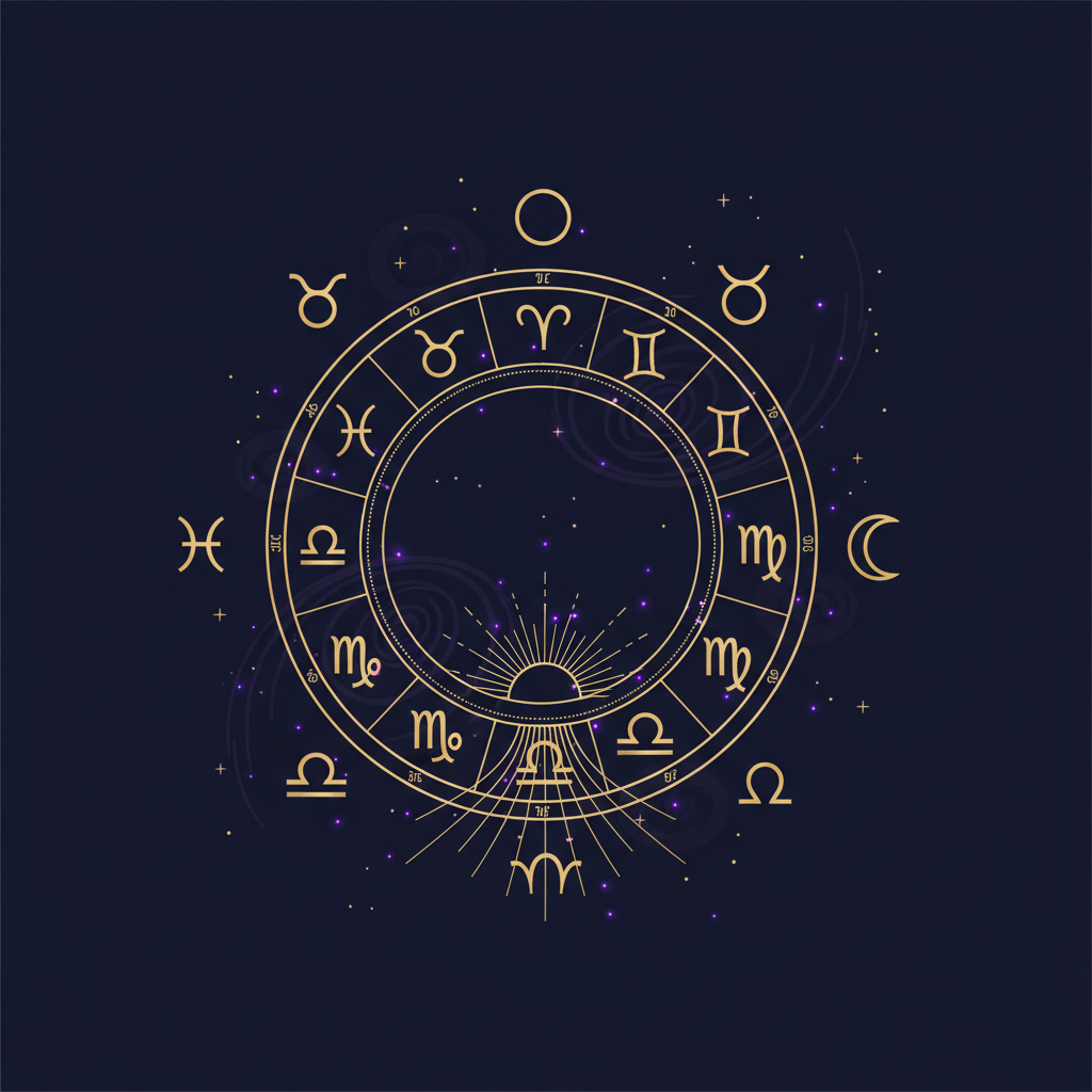 星座と朝の光の関係を表すイメージ