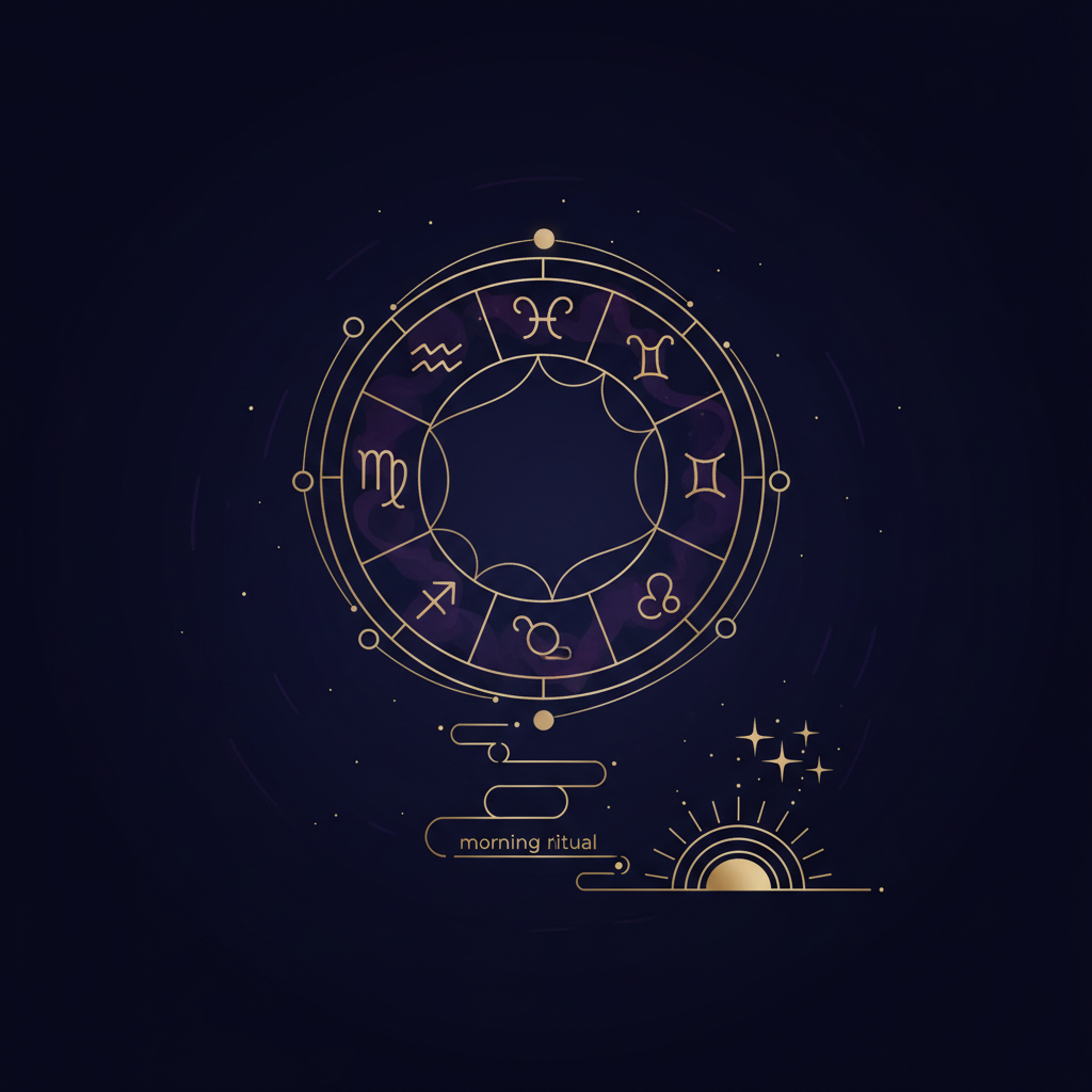 朝の光の中で開運アクションをとるイメージ