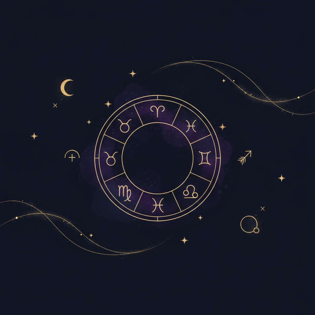 夕暮れの空の下、笑顔で寄り添う親子のシルエットイラスト