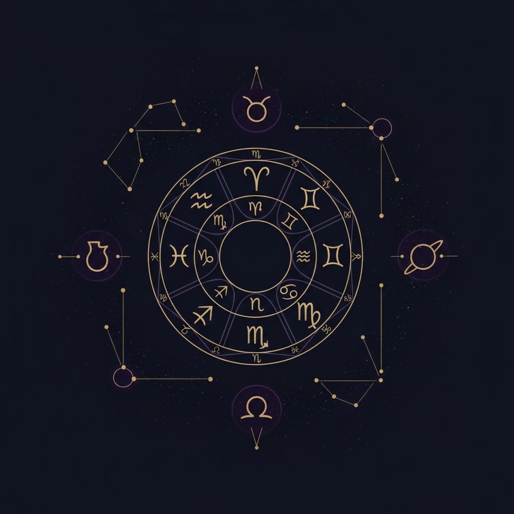 12星座それぞれのストレスパターンを表すイラスト