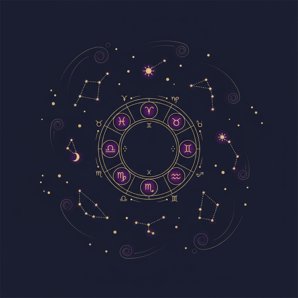 星座別おすすめ旅行先｜あなたの星座が導く理想の旅のイメージイラスト