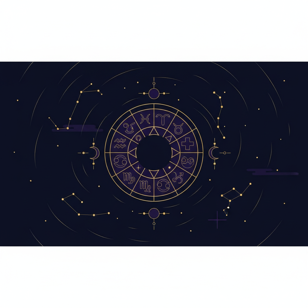 星座と仕事のつながりを示す夜空のイメージ